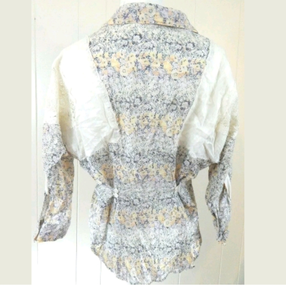 Free People Floral Lace Patchwork Shirt - Picture 4 of 4